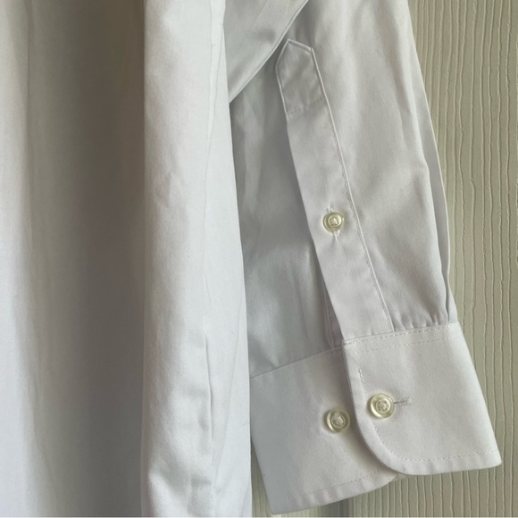 Arrow 1851 Classic Fit Shirt XL 17‑17.5 32/33 White Wrinkle Free Button Down - Picture 10 of 13